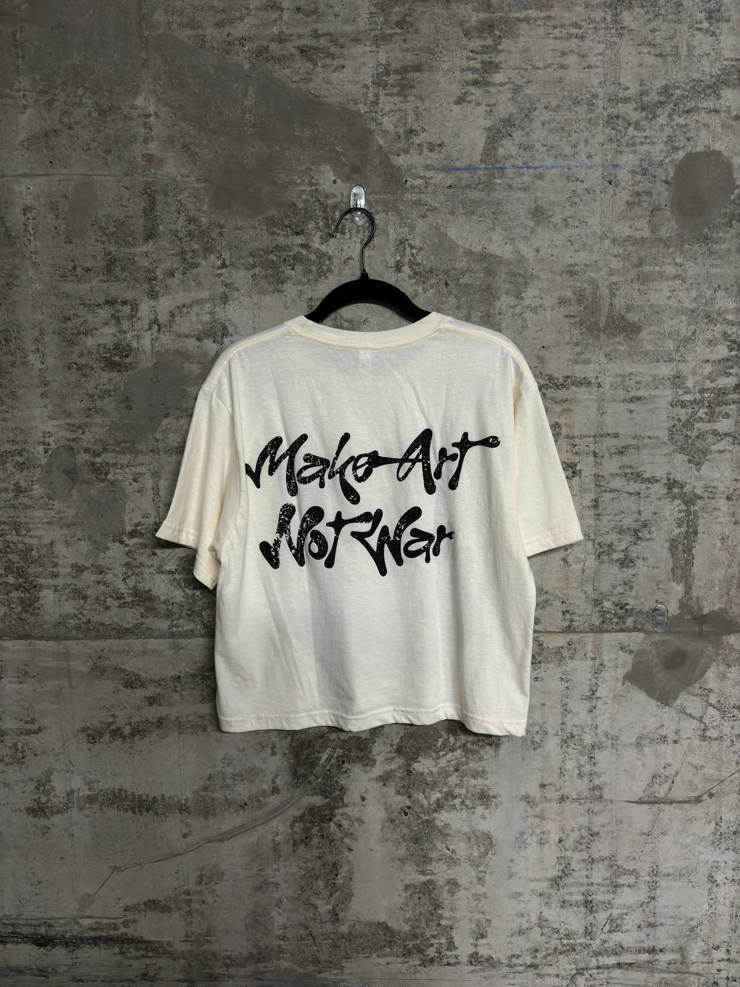 “Battle Angel” Crop Tee Cream